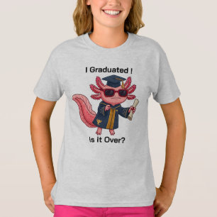 Camiseta engraçada de axolote de graduação Está ac
