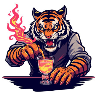 Camiseta Engraçada de Barman Tigre | Presente para