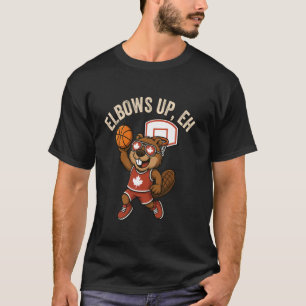 Camiseta engraçada de basquete do Canadá Eh Cotove