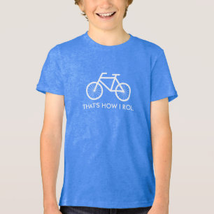 Camiseta engraçada de bicicleta para crianças   É 