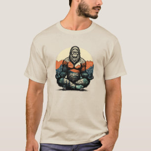 Camiseta engraçada de Bigfoot ioga meditação humor