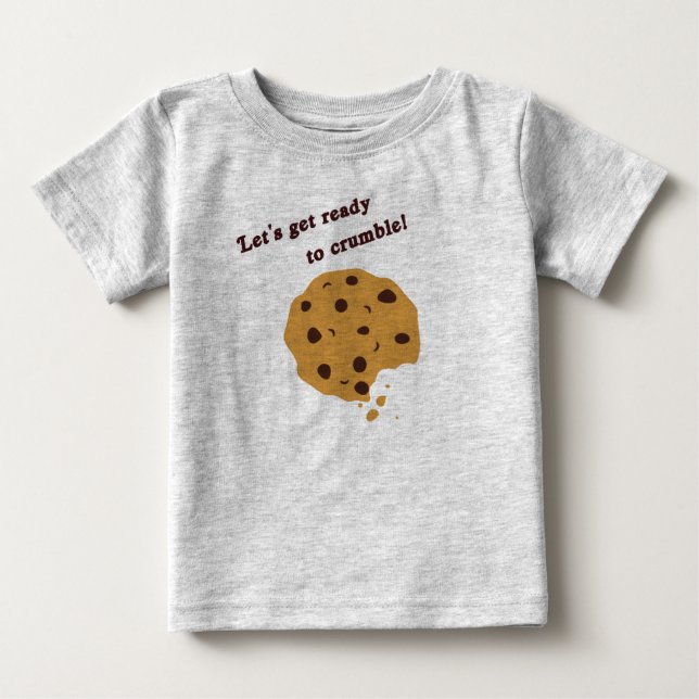 Camiseta engraçada de biscoito com gotas de chocol (Frente)