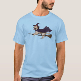 Camiseta engraçada de bruxa Labrador Retriever