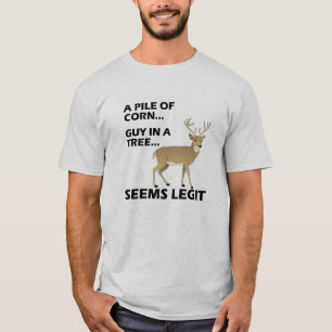 Camiseta engraçada de caça parece legítima