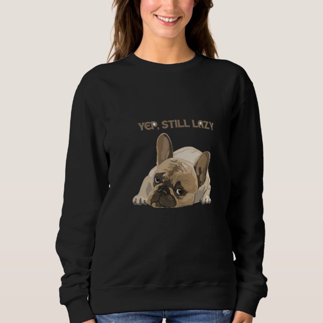 Camiseta engraçada de cachorro Bulldog Francês Sim (Frente)