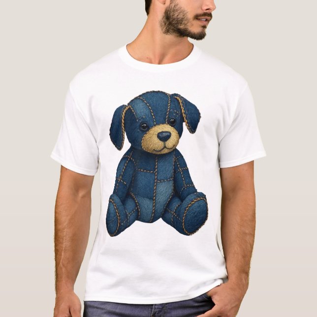 Camiseta engraçada de cachorro de arte de cachorro (Frente)