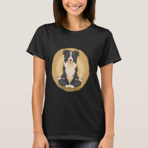 Camiseta engraçada de cachorro de ioga Border Coll
