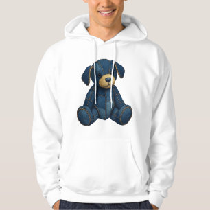 Camiseta engraçada de cachorro em jeans com arte d