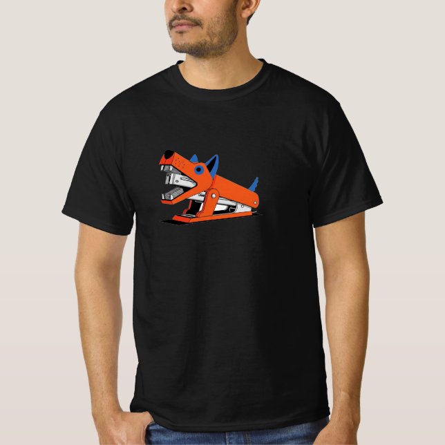 Camiseta Engraçada De Cachorro - Quirky Office Ani (Frente)
