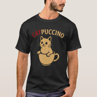 Camiseta engraçada de café de gato Gato fofo Café 