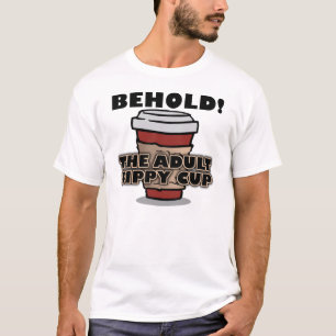 Camiseta engraçada de café para adultos em copo co
