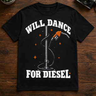 Camiseta engraçada de camionista Dançarei por Dies