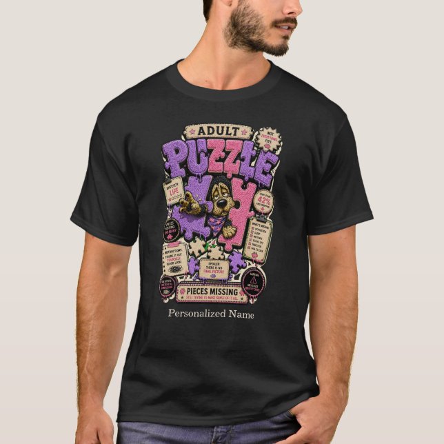 Camiseta engraçada de cão introvertido sendo confo (Frente)
