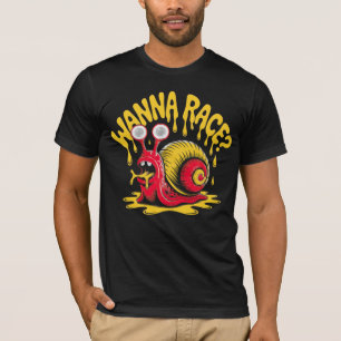 Camiseta engraçada de caracol derretendo irônica e