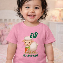 Camiseta engraçada de carneiro Eid Adha para bebê 