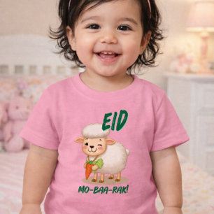 Camiseta engraçada de carneiro Eid Adha para bebê 