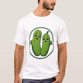 Camiseta engraçada de casal de pepinos fofos Kawai