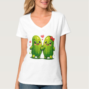 Camiseta engraçada de casal de picles fofos Kawaii
