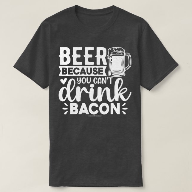 Camiseta engraçada de cerveja - Não posso beber ba (Frente do Design)
