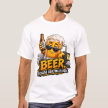 Camiseta Engraçada de Cerveja Porque Ser Adulto é