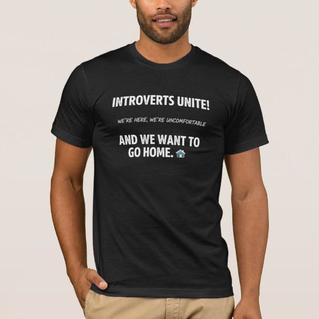 Camiseta engraçada de citação - Introvertidos unid (Frente)