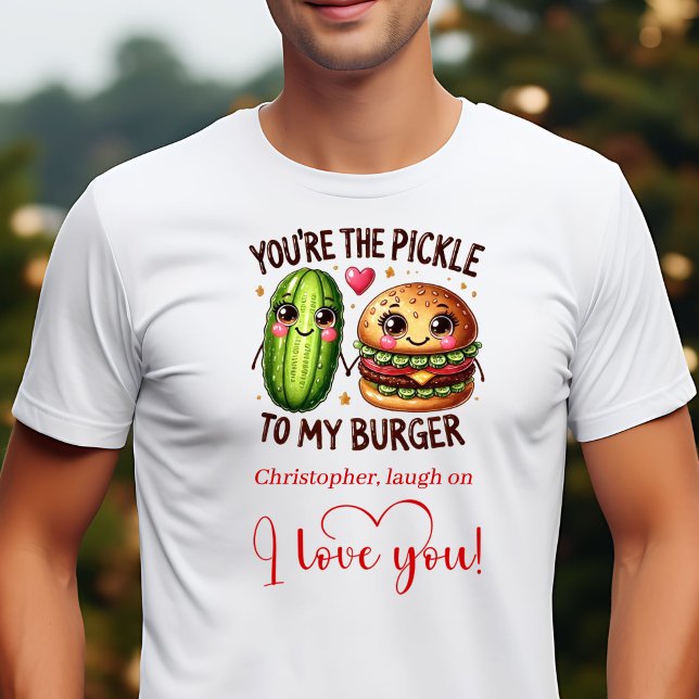 Camiseta engraçada de comida para homens com prese (Personalized Valentine Gift Funny Food Men T-Shirt)