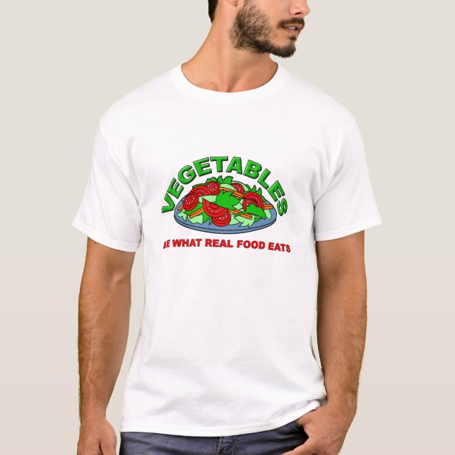 Camiseta engraçada de comida real (Frente)