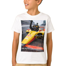 Camiseta engraçada de corrida de carro para crianç