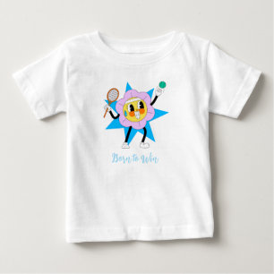 Camiseta engraçada de criança de Flor Fofa Jogando