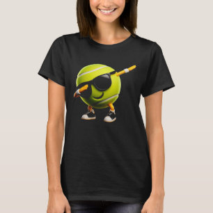 Camiseta engraçada de dab de bola de tênis, piada