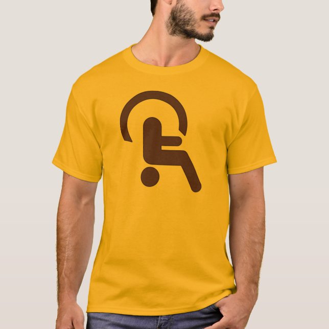 Camiseta Engraçada de Deficiência de Cabeça para B (Frente)