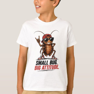 Camiseta engraçada de desenho animado de barata pa