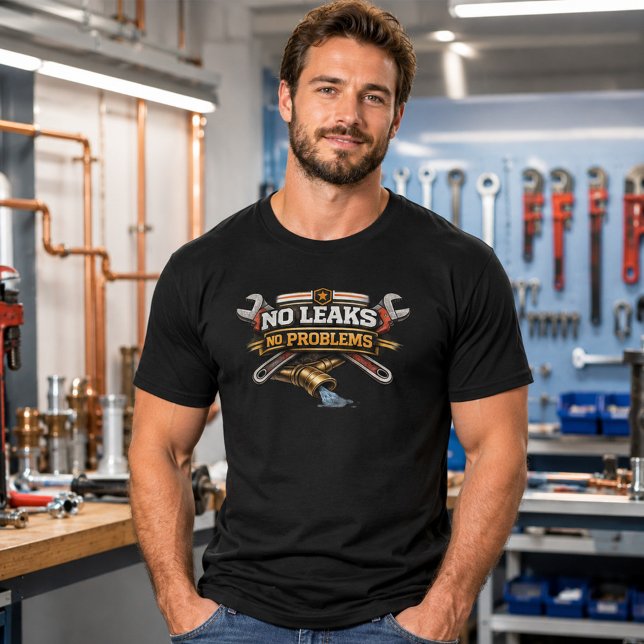Camiseta engraçada de encanador sem vazamentos sem (Criador carregado)