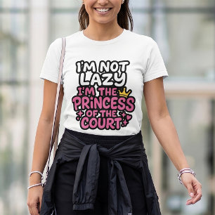 Camiseta engraçada de esportes da princesa da cort