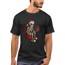 Camiseta engraçada de esqueleto de Natal: Crânio d