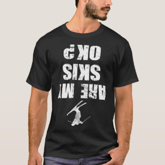 Camiseta engraçada de esqui, esportes de inverno d