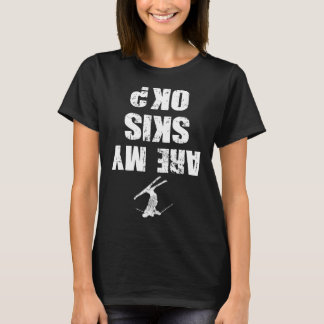 Camiseta engraçada de esqui, esportes de inverno d