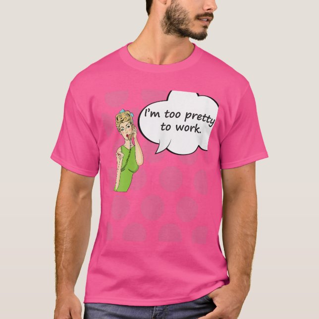 Camiseta engraçada de estilo de quadrinhos de trab (Frente)