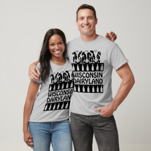 Camiseta Engraçada de Fazenda em Wisconsin Dairyl
