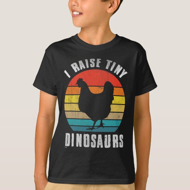 Camiseta Engraçada de Fazendeiro - Eu Crio Dinossa (Frente)