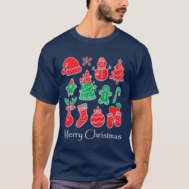 Camiseta engraçada de férias de Natal (Frente)