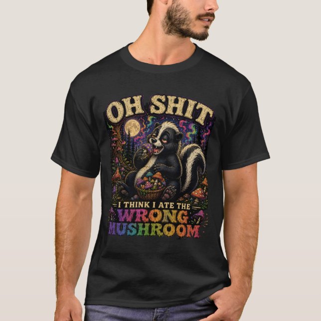 Camiseta engraçada de festival de cogumelo psicodé (Frente)