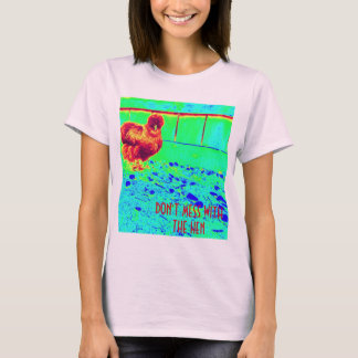 Camiseta engraçada de frango galinha silkie atrevi