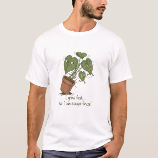 Camiseta Engraçada de Fuga de Planta
