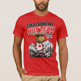 Camiseta engraçada de futebol do Canadá com alce