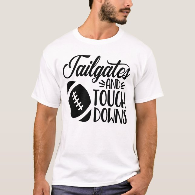 Camiseta engraçada de futebol Lareiras e Touchdown (Frente)