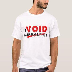 Camiseta engraçada de Garantias Vazias