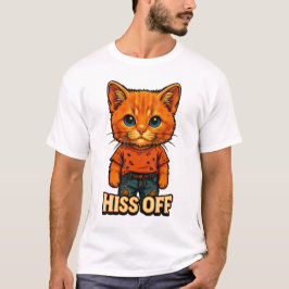 Camiseta engraçada de gato com citação