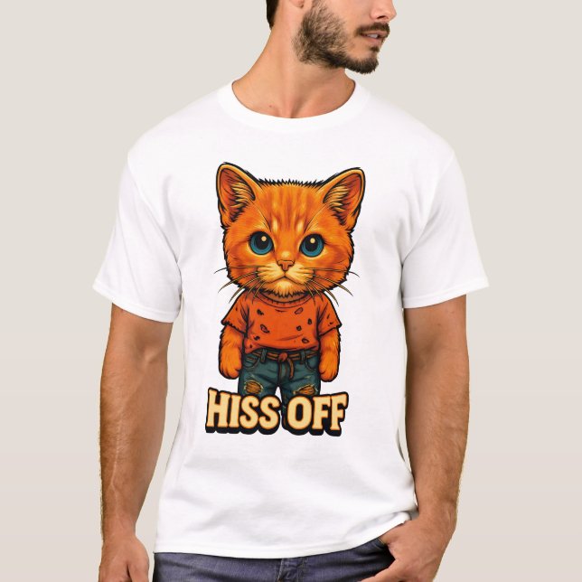 Camiseta engraçada de gato com citação (Frente)