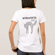 Camiseta engraçada de gato introvertido | presente